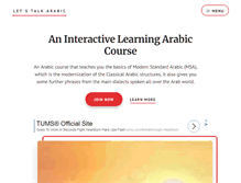 Tablet Screenshot of letstalkarabic.com